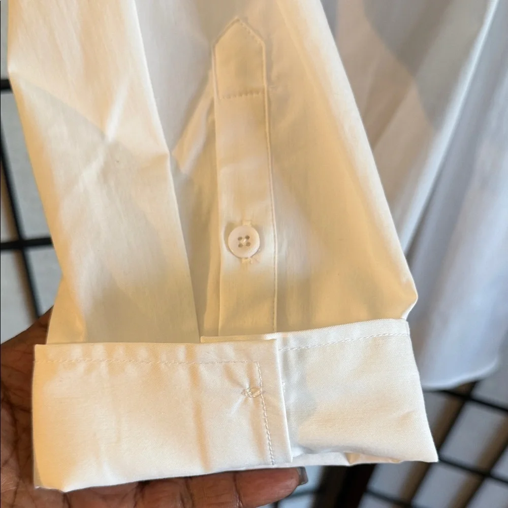 Good American Button Down 2.0 Shirt/White001 - Picture 3 of 4